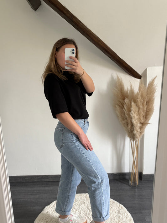 Jean mom taille haute femme – Mila (coupe tendance)