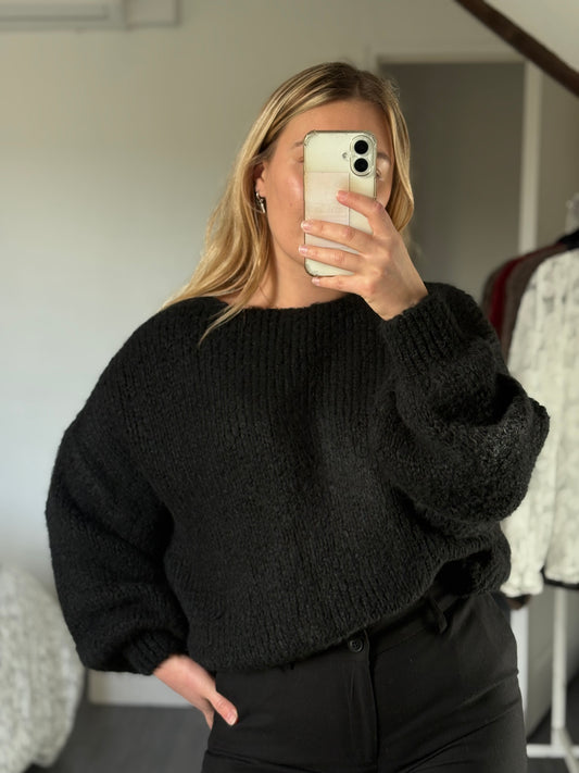 Pull réversible noir