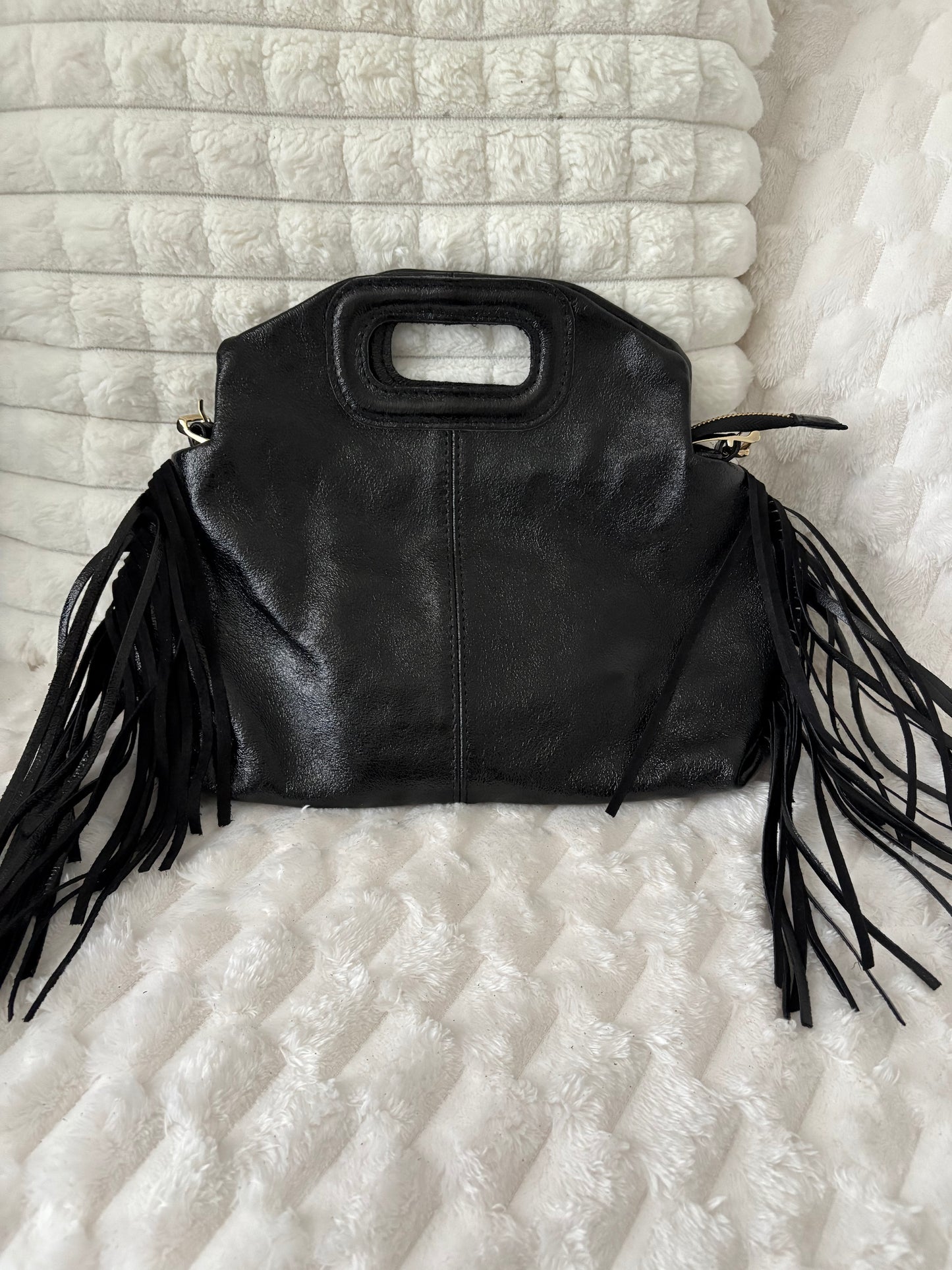 Sac Noir Irisé à Franges