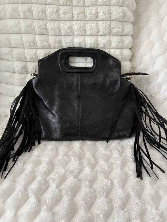 Sac Noir Irisé à Franges