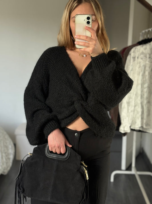 Pull réversible noir