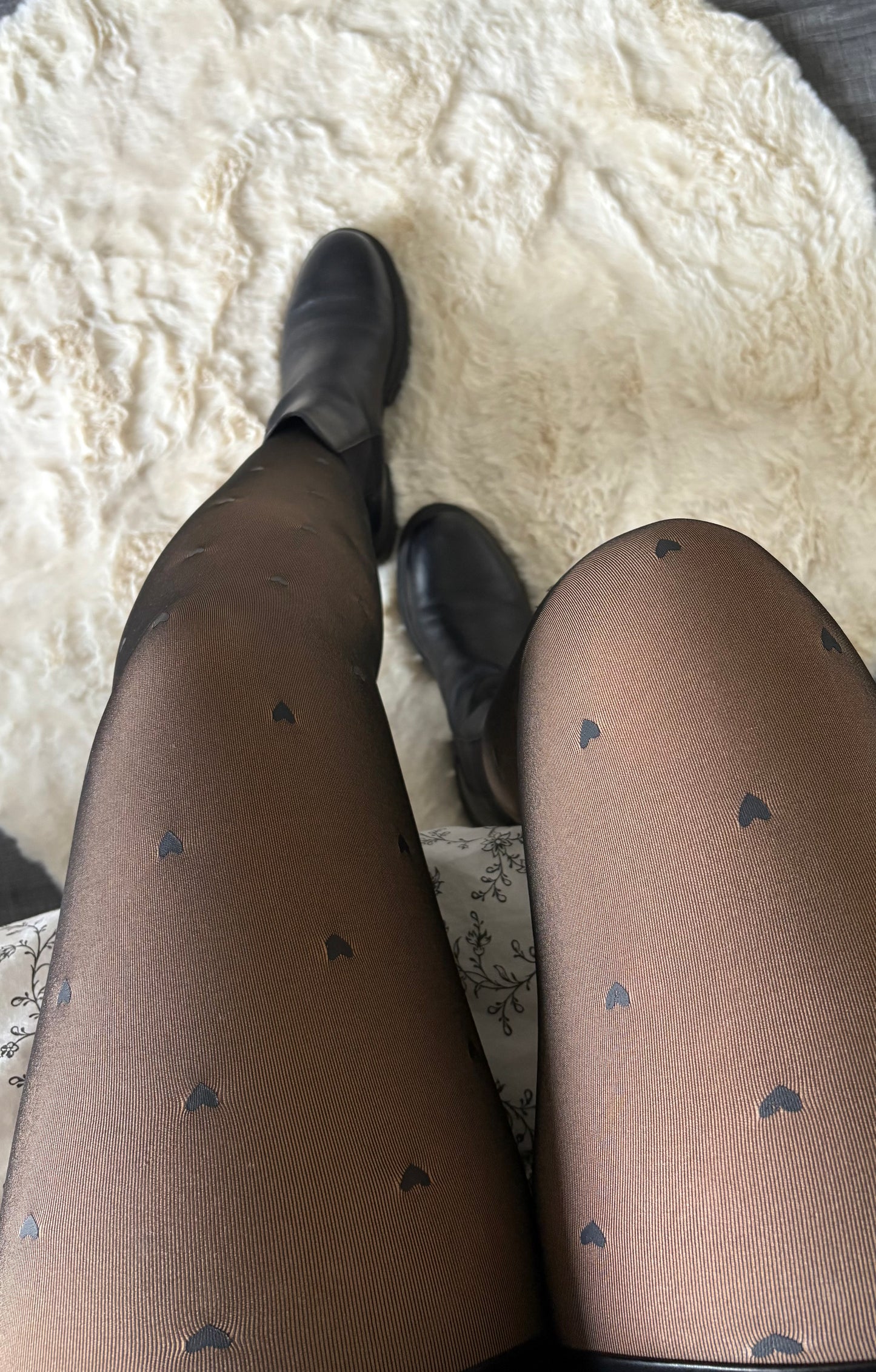 Collant Polaire à Cœurs